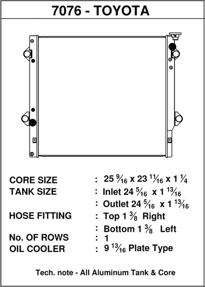 Toyota FJ Cruiser 06+ 4.0L / 4Runner 03-10 Radiator