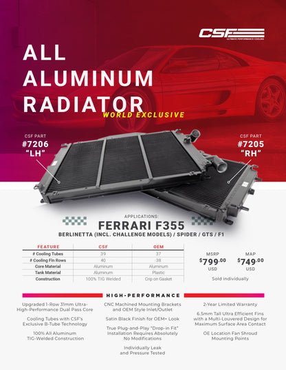 Ferrari F355 95-99 Radiator Left Side