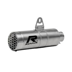 Vespa Primavera 50 MESH Slip On silencer, stainless steel brushed