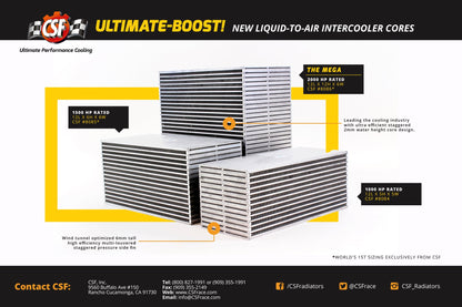 Water/Air Intercooler Core 12"x6"x6"