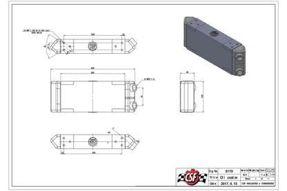 Universal Dual-Pass Oil Cooler M22 13"x4.75"x2.16"