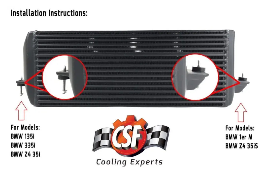 BMW E88/E82 135i & M Coupe (N54) / E90/E92/E93 335i/335is (N54) / E84 X1 35iX (N54) / E89 Z4 35i(s) (N54) Stepped Intercooler Black