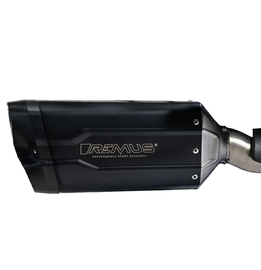 BMW R 1300 GS/ADV REMUS 8 2.0 Slip On, stainless steel black