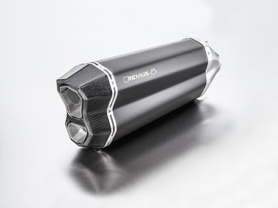 Remus 8 Edelstahl schwarz, Eur REMUS 8 Sport Silencer