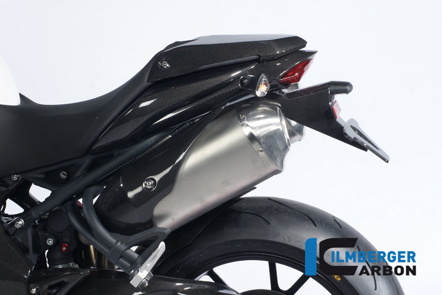 Exhaust heat shield end cap left carbon for Triumph Speed Triple 1050