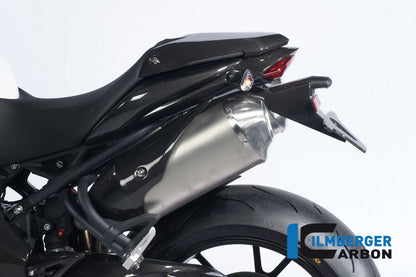 Exhaust heat shield end cap left carbon for Triumph Speed Triple 1050