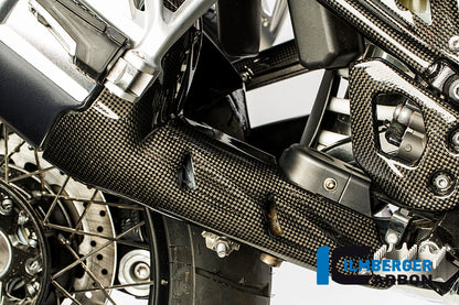 Exhaust heat shield bottom carbon
