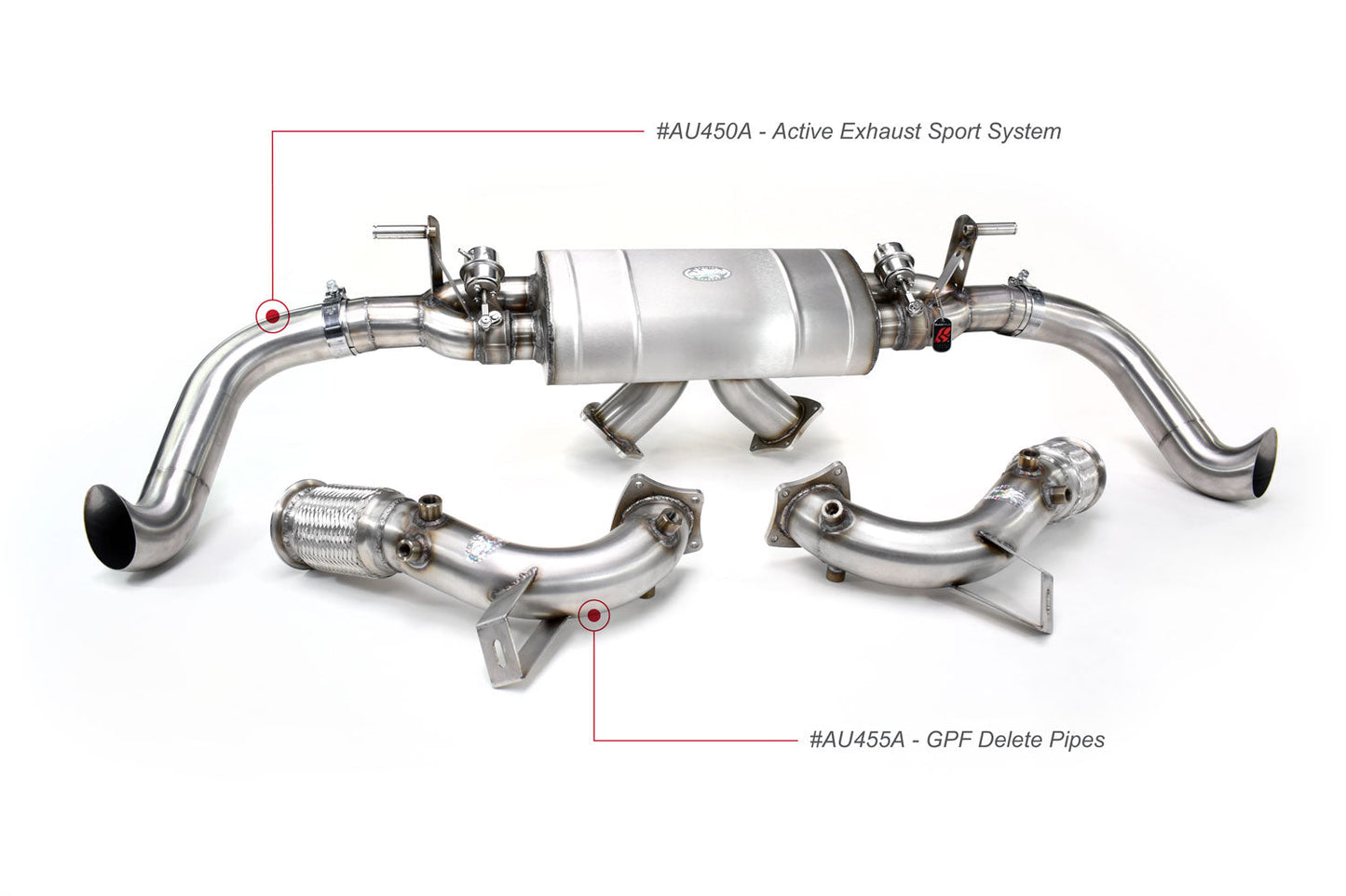 Audi R8 V10 w/ GPF Euro-Spec GPF Delete Pipes