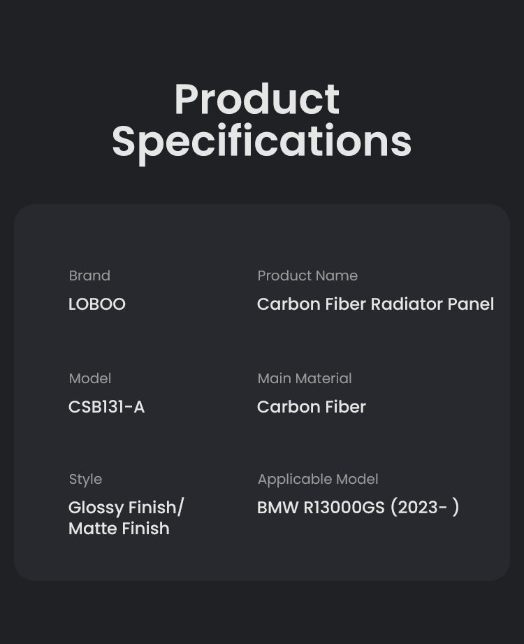Carbon Fiber Radiator Panel Matte