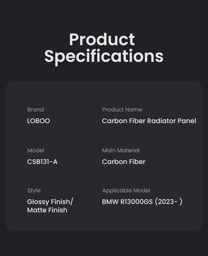 Carbon Fiber Radiator Panel Matte