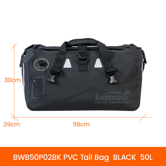50L PVC Tail Bag  (With Magnetic Roll-top Closures)