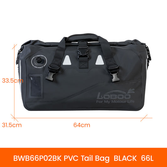 66L PVC Tail Bag  (With Magnetic Roll-top Closures)
