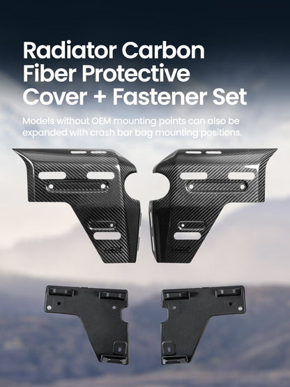 Radiator Carbon Fiber Protective Cover Fastener Set Glossy