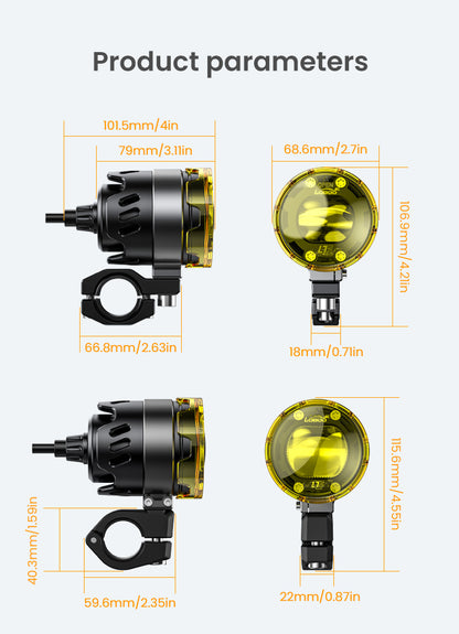 L7S High&Low Beam Auxiliary Light (Black)