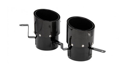 McLaren ARTURA Tailpipes Set Stainless-Steel Black Carbon Cover Matte
