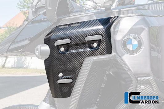 Water radiator cover left with holes for the case holder carbon matte R 1300 GS Adventure