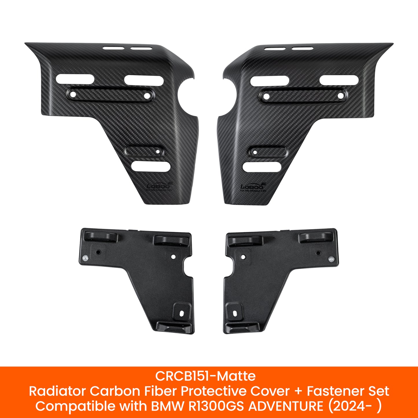 Radiator Carbon Fiber Protective Cover Fastener Set Matte