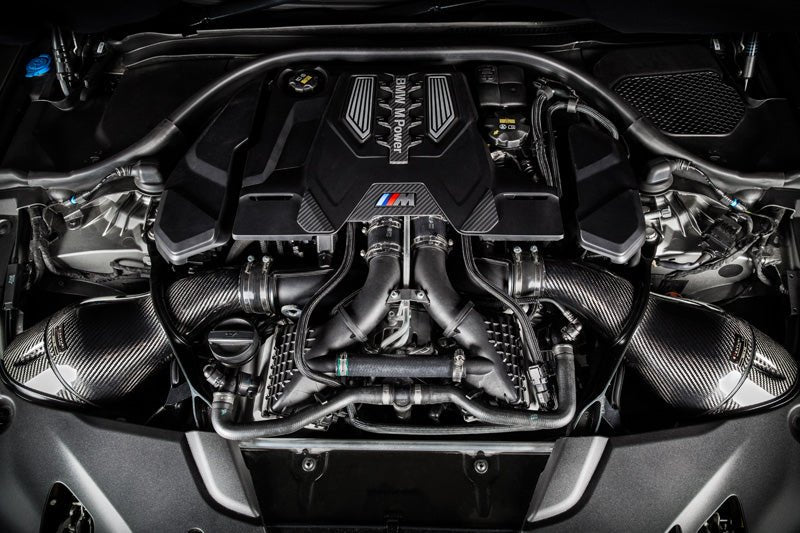 BMW F9X M5/M8 Black Carbon intake with shrouds