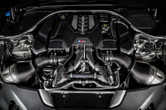 BMW F9X M5/M8 Black Carbon intake with shrouds