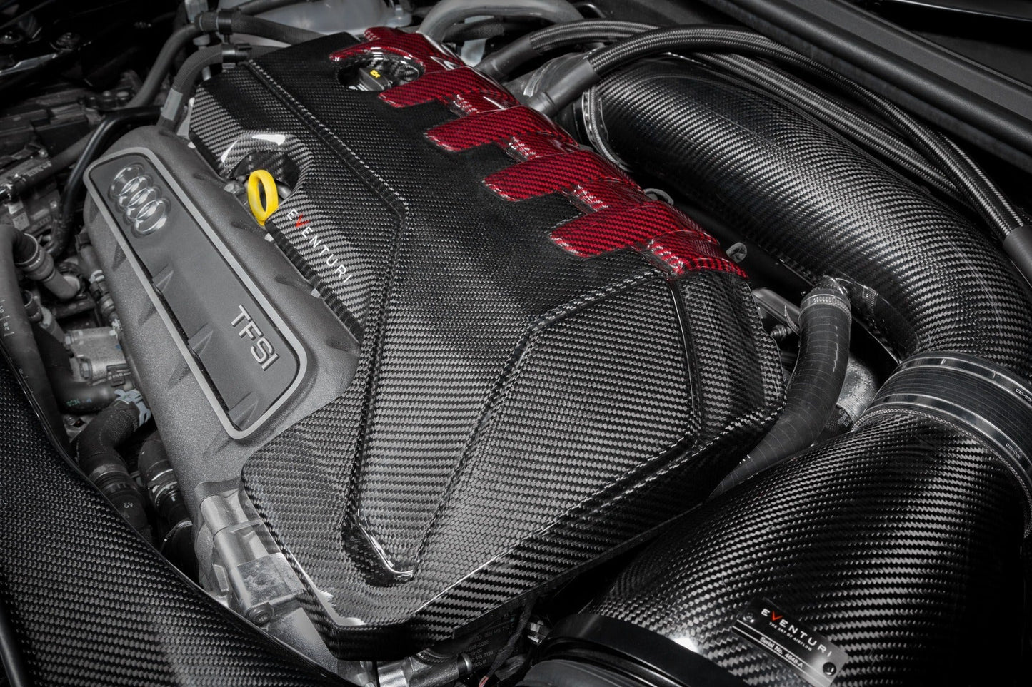 Audi RS3 Gen 2 / TTRS 8S Black and Red Engine Cover