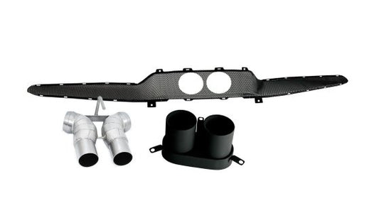 Ferrari 296 Tailpipes Set - Stainless Steel Black