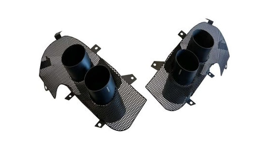 Ferrari Portofino M NOVITEC tailpipes (set of 2) with new mesh-Insert polished