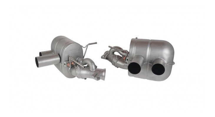 Ferrari 812 power optimized exhaust system with flap-regulation, stainless steel