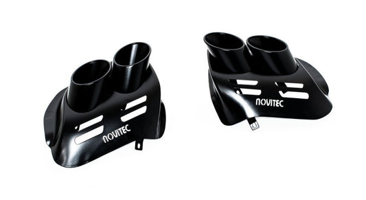 Ferrari Purosangue Stainless Steel Tailpipes - Black (Pair)