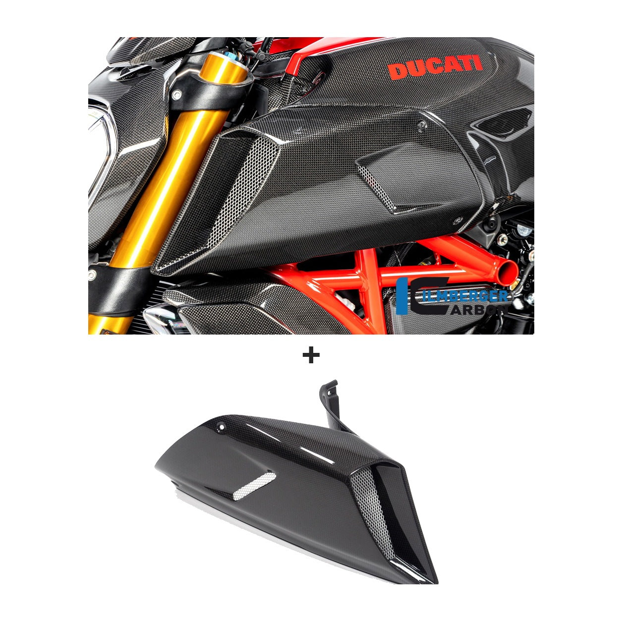 Airtube cover Diavel 1260 - left + right set