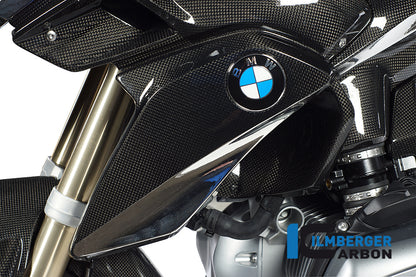 Left water radiator cover (left badge holder) Carbon