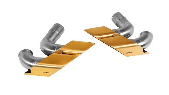 Lamborghini Urus SE tailpipes (4 pieces) for NOVITEC- and original exhaust gold-plated with 999 fine gold