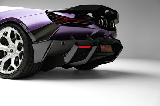 Lamborghini Revuelto Diffuser for cars with rear-view/360 camera - visible carbon