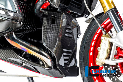 Motor spoiler center part carbon