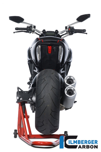 License plate holder incl. chain guard carbon