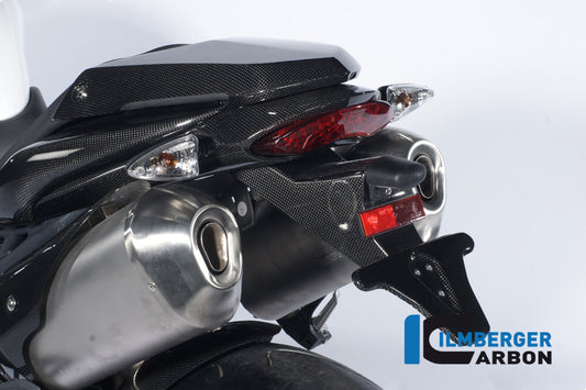 License plate holder (incl. taillight cover with indicator mount) Carbon Triumph Speed Triple 1050