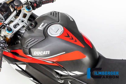 Tank fairing with crash pads matt Panigale V4 Racing