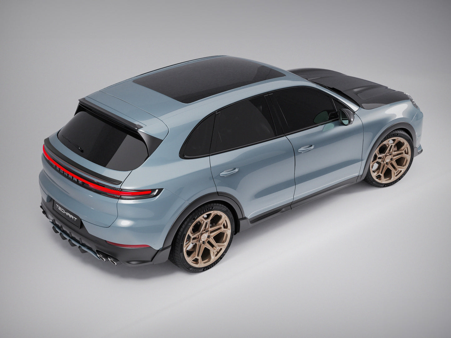 Porsche 9YA Cayenne Turbo E3 (not Coupé) from model year 2018 onwards Turbo roof spoiler