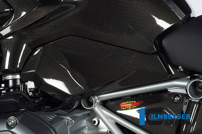 lower tank cover left / intake pipe cover left carbon