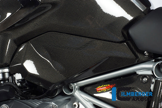 lower tank cover left / intake pipe cover left carbon