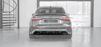 Audi RS3 8Y Saloon Rear Diffuser with Bumper Sills - Visual Carbon Fibre with URBAN Emblem