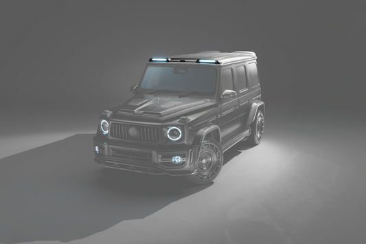 Mercedes W465 G-Wagon Aerokit / Widetrack Roof Light Cluster with Urban Emblem - Visual Carbon Fibre with Linear 12 Lights