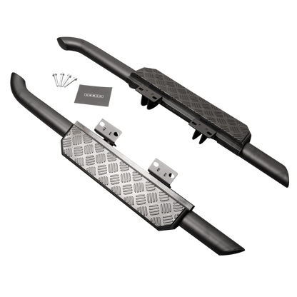 Defender L633 90 Side Steps - Chequer Finish