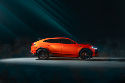 Urus SE - Lower Door Mouldings Inserts - Visual Carbon Fibre