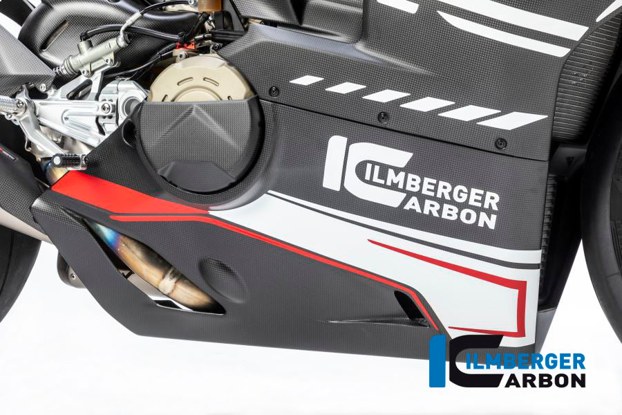 Bellypan for slip-on exhaust Panigale V4