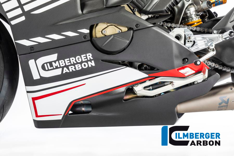 Bellypan for slip-on exhaust Panigale V4