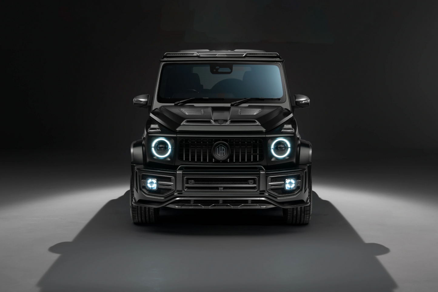 Mercedes W465 G-Wagon Aerokit / Widetrack Vented Bullnose Bonnet with Urban Emblem - Body Colour with Visual Carbon Fibre Vents