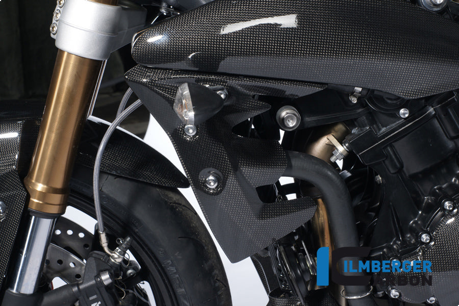 Water radiator cover left carbon