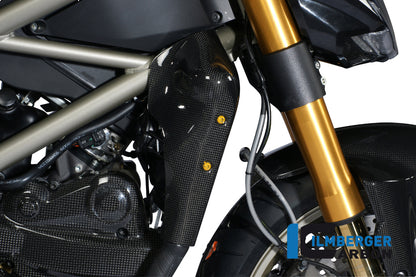 Water radiator cover right carbon