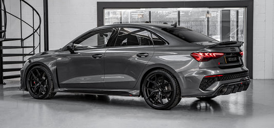 Audi RS3 8Y Saloon Rear Lip Spoiler - Visual Carbon Fibre