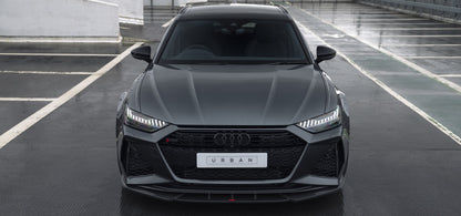 Audi C8 RS6 / RS7 Front Splitter with URBAN Branding - Visual Carbon Fibre with URBAN Emblem